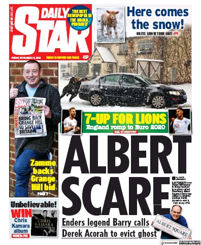Daily Star Newspaper Front Page for 15 November 2019