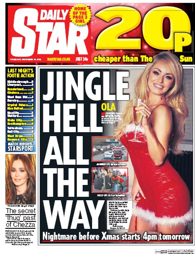 Daily Star Newspaper Front Page for 15 December 2016