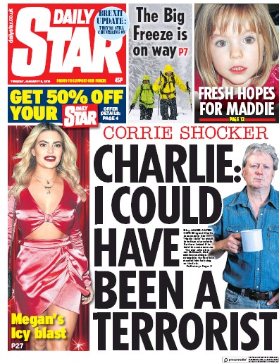 Daily Star Newspaper Front Page for 15 January 2019