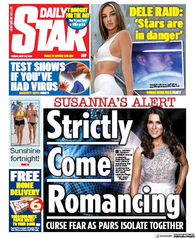 Daily Star (UK) Newspaper Front Page for 15 May 2020