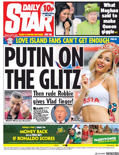 Daily Star Newspaper Front Page for 15 June 2018