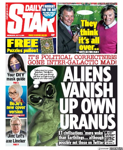 Daily Star Newspaper Front Page for 15 July 2020