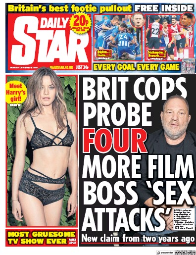 Daily Star Newspaper Front Page for 16 October 2017
