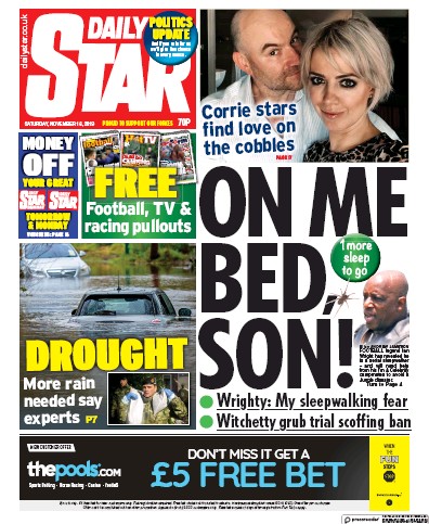 Daily Star Newspaper Front Page for 16 November 2019
