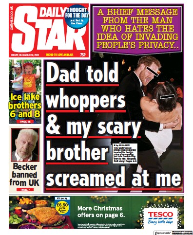 Daily Star Newspaper Front Page for 16 December 2022