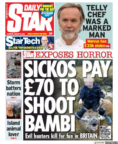 Daily Star Newspaper Front Page for 16 January 2020