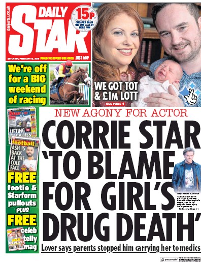 Daily Star Newspaper Front Page for 16 February 2019