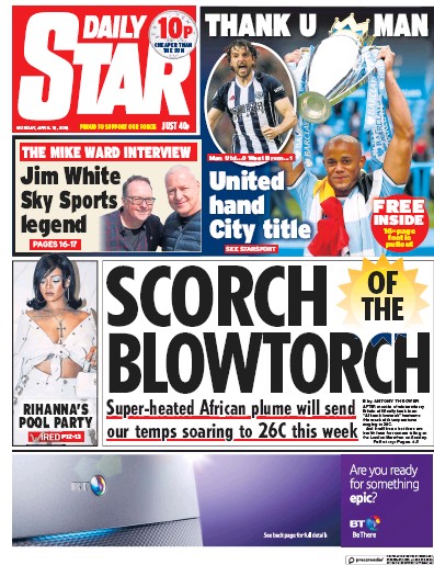 Daily Star Newspaper Front Page for 16 April 2018