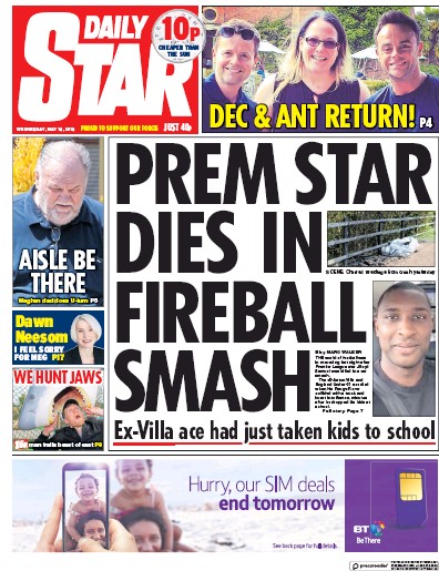 Daily Star Newspaper Front Page for 16 May 2018