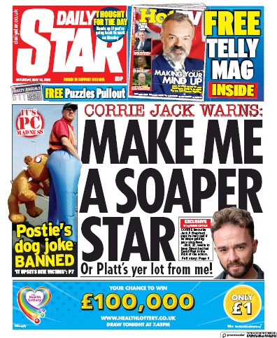 Daily Star Newspaper Front Page for 16 May 2020