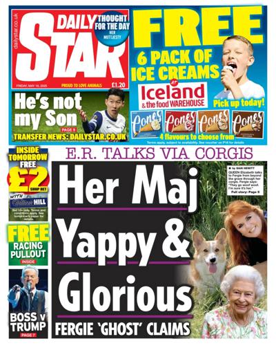 Daily Star (UK) Newspaper Front Page for 16 May 2025