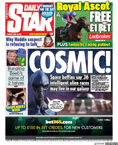 Daily Star Newspaper Front Page for 16 June 2020