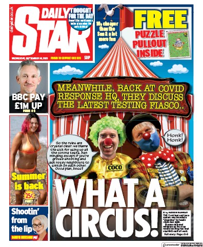 Daily Star Newspaper Front Page for 16 September 2020