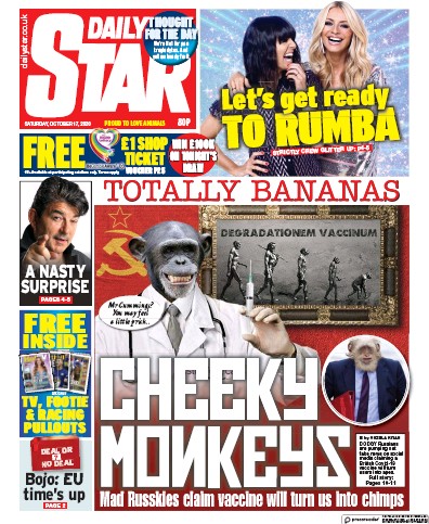Daily Star Newspaper Front Page for 17 October 2020