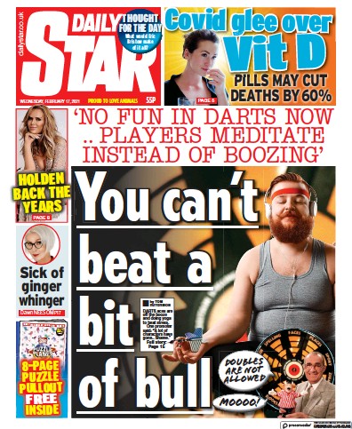Daily Star Newspaper Front Page for 17 February 2021