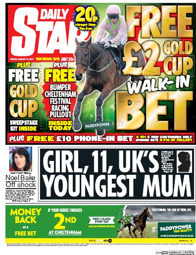 Daily Star Newspaper Front Page for 17 March 2017
