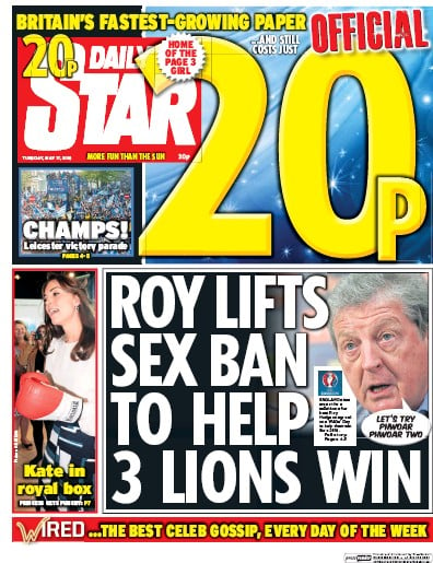 Daily Star Newspaper Front Page for 17 May 2016