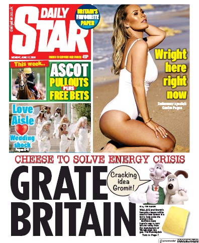 Daily Star Newspaper Front Page for 17 June 2019