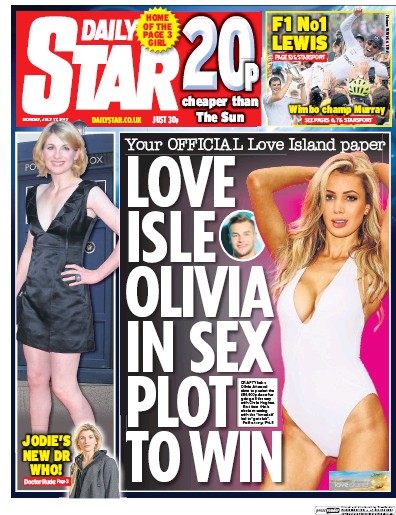 Daily Star Newspaper Front Page for 17 July 2017