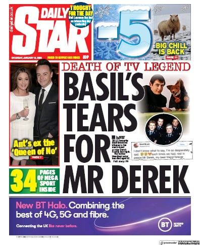 Daily Star Newspaper Front Page for 18 January 2020