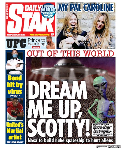 Daily Star Newspaper Front Page for 18 February 2020