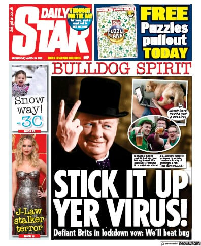 Daily Star Newspaper Front Page for 18 March 2020