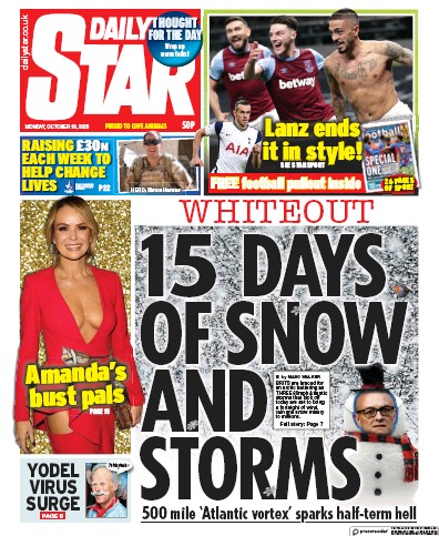 Daily Star Newspaper Front Page for 19 October 2020