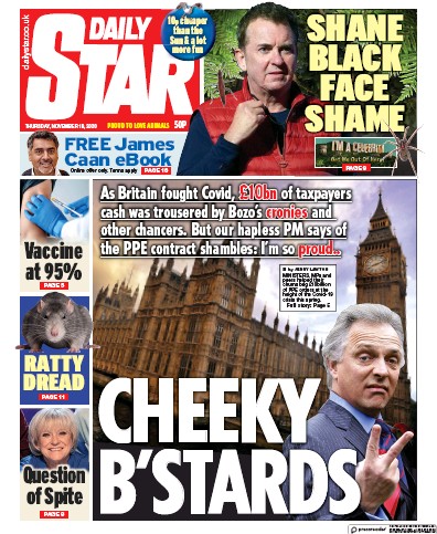 Daily Star Newspaper Front Page for 19 November 2020