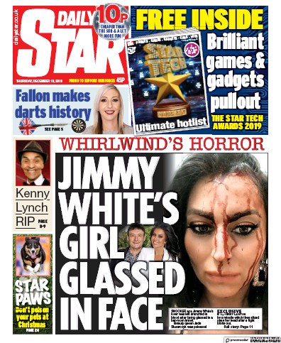 Daily Star Newspaper Front Page for 19 December 2019