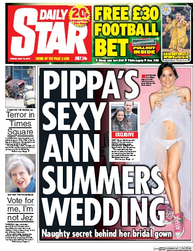 Daily Star Newspaper Front Page for 19 May 2017