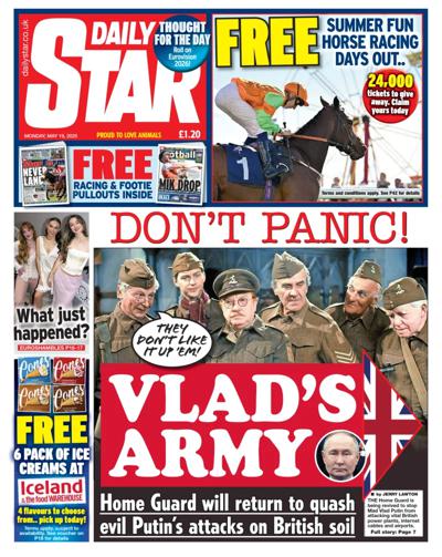 Daily Star (UK) Newspaper Front Page for 19 May 2025
