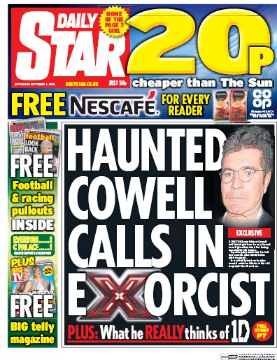 Daily Star Newspaper Front Page for 1 October 2016