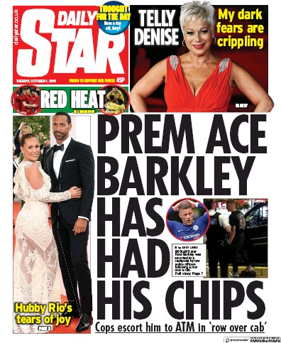 Daily Star Newspaper Front Page for 1 October 2019