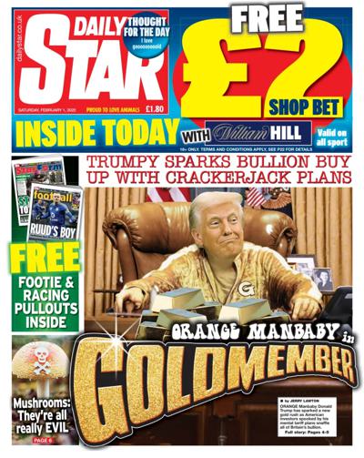Daily Star (UK) Newspaper Front Page for 1 February 2025