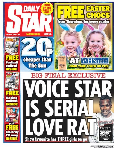 Daily Star Newspaper Front Page for 1 April 2017