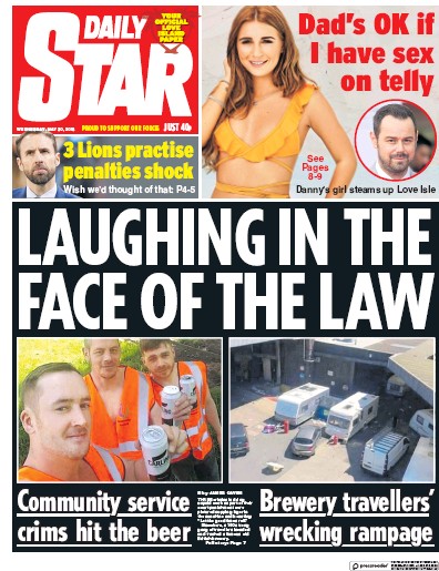 Daily Star Newspaper Front Page for 1 June 2018