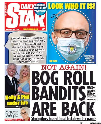 Daily Star Newspaper Front Page for 1 July 2020