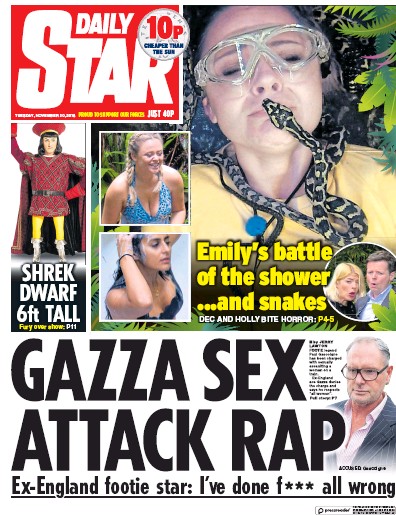 Daily Star Newspaper Front Page for 20 November 2018