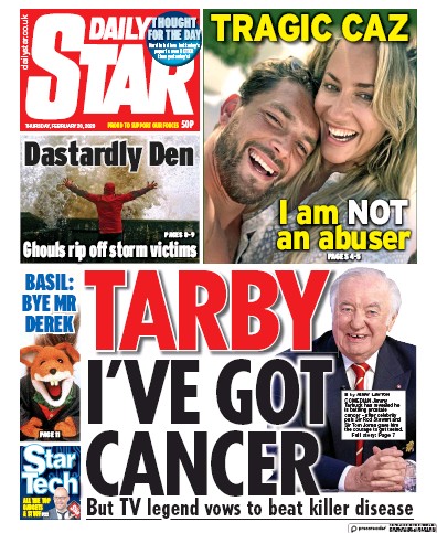 Daily Star Newspaper Front Page for 20 February 2020