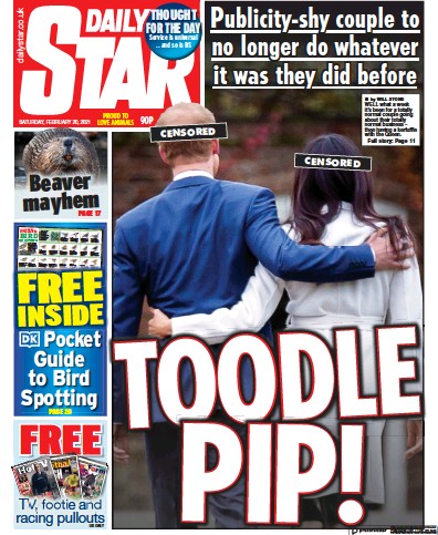 Daily Star Newspaper Front Page for 20 February 2021