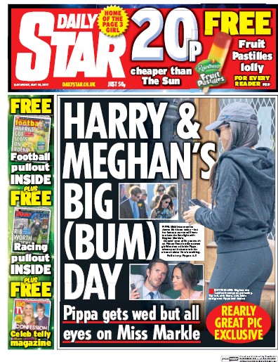Daily Star Newspaper Front Page for 20 May 2017