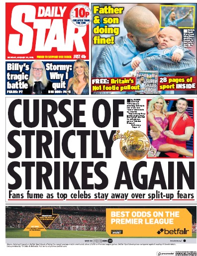 Daily Star Newspaper Front Page for 20 August 2018