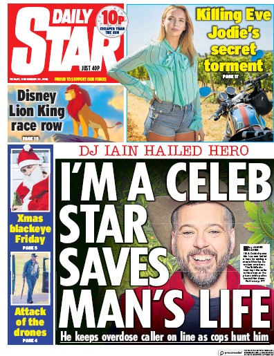 Daily Star Newspaper Front Page for 21 December 2018