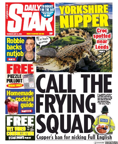 Daily Star Newspaper Front Page for 21 May 2020