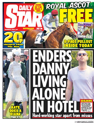 Daily Star Newspaper Front Page for 21 June 2017