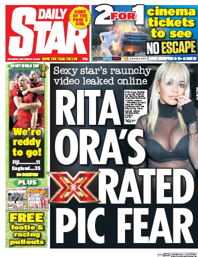 Daily Star Newspaper Front Page for 21 September 2015