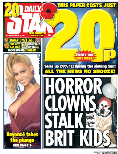 Daily Star Newspaper Front Page for 22 October 2015