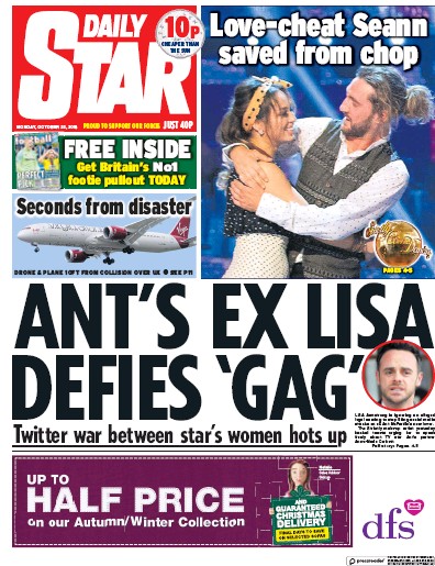 Daily Star Newspaper Front Page for 22 October 2018