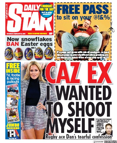 Daily Star Newspaper Front Page for 22 February 2020
