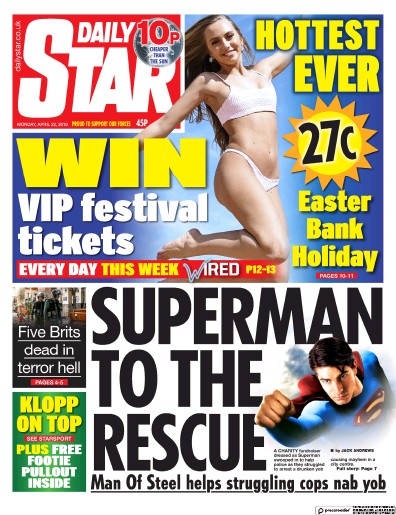 Daily Star Newspaper Front Page for 22 April 2019
